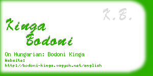 kinga bodoni business card